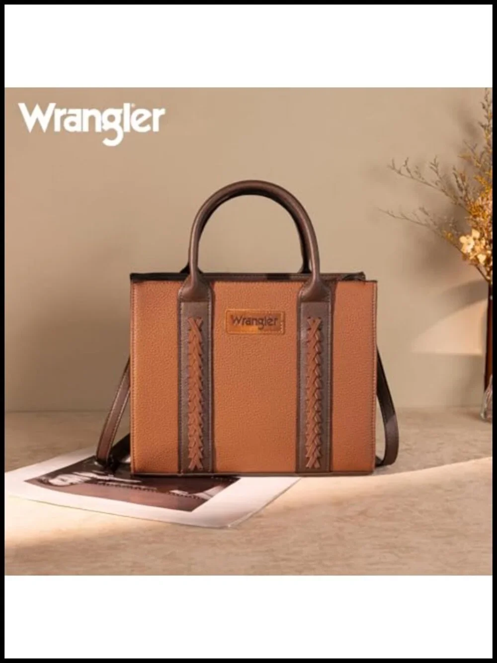 Vegan Leather Tote Bag with Adjustable Strap
